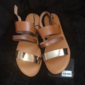 Tan/Rose Gold Sandal